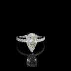 14KW GOLD PEAR SHAPE LAB GROWN DIAMOND ENGAGEMENT RING