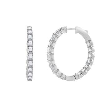 A pair of TEMPLATE hoop earrings with lab-grown diamonds by The DiamondLab.